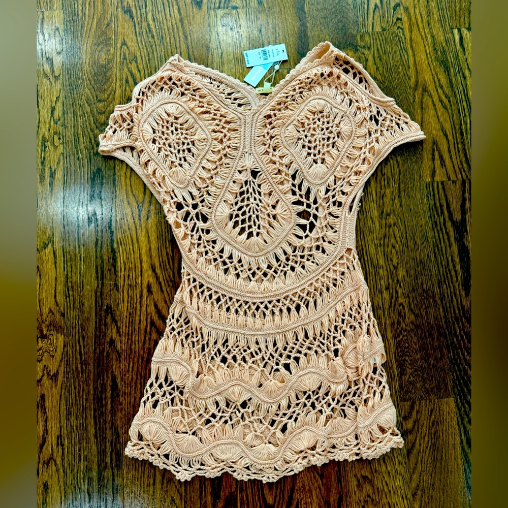Pilyq Peach Crochet Swim Coverup
